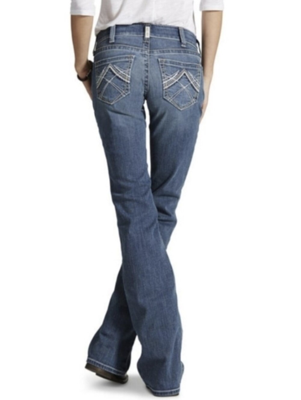 ARIAT R.E.A.L. Plus Size Stretch Whipstitch Bootcut Jeans Womens Size 32R